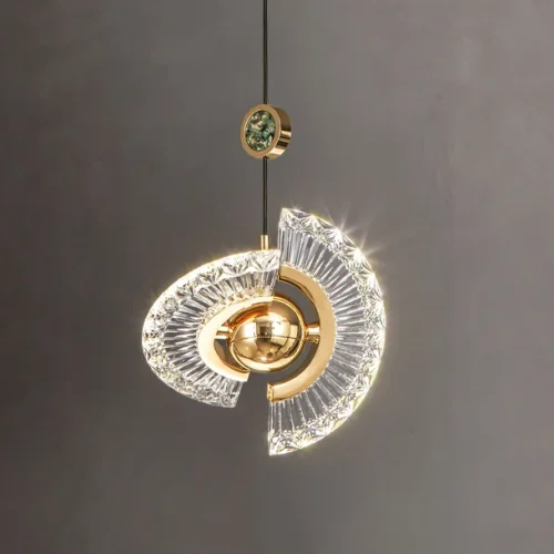 Светильник подвесной PHOENIX B 213645-23 ImperiumLoft прозрачный на 2 лампы, основание латунь в стиле современный фото 5