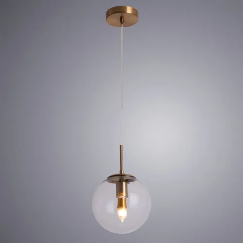 Светильник подвесной Volare A1920SP-1AB Arte Lamp прозрачный 1 лампа, основание античное бронза в стиле современный шар фото 2