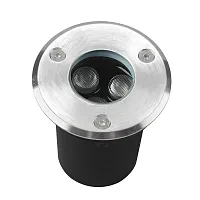 Встраиваемый светильник LED Piazza A6103IN-1SS Arte Lamp уличный IP67 матовый хром чёрный 1 лампа, плафон матовый хром в стиле хай-тек современный LED
