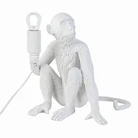 Настольная лампа Tenato SLE115104-01 Evoluce без плафона 1 лампа, основание белое металл смола в стиле современный обезьяна