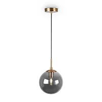 Светильник подвесной Moricio FR5140PL-01GB Freya чёрный 1 лампа, основание золотое в стиле современный шар