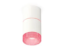 Светильник накладной Techno spot XS7401222 Ambrella light белый розовый на 1 лампу, основание белое в стиле современный хай-тек круглый