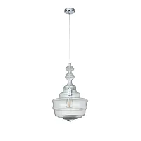 Светильник подвесной Paolo VL5223P31 Vele Luce прозрачный на 1 лампу, основание хром в стиле современный выдувное
