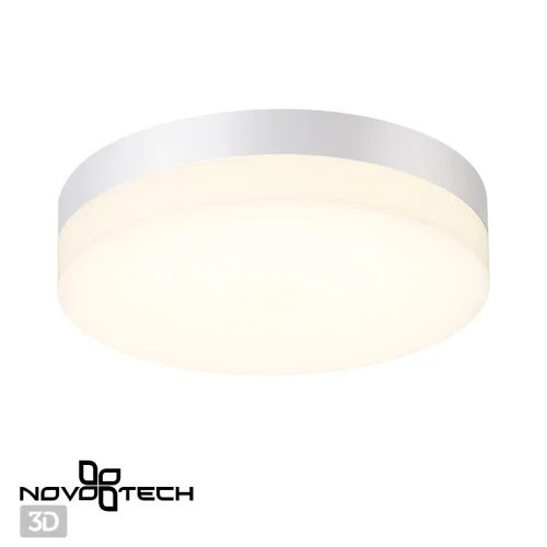 Потолочный светильник LED Opal 358881 Novotech уличный IP54 белый 1 лампа, плафон белый в стиле современный хай-тек LED фото 3