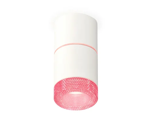 Светильник накладной Techno spot XS7401222 Ambrella light белый розовый 1 лампа, основание белое в стиле современный хай-тек круглый
