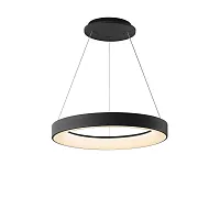 Светильник подвесной LED Niseko 7755 Mantra чёрный 1 лампа, основание чёрное в стиле хай-тек современный кольца