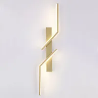 Бра LED Alachua LSP-7146 Lussole матовый золото 2 лампы, основание матовое золото в стиле минимализм современный отражённый свет
