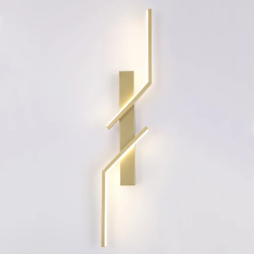 Бра LED Alachua LSP-7146 Lussole матовый золото на 2 лампы, основание матовое золото в стиле минимализм современный отражённый свет