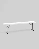 Скамейка складная 152*25*42см, белая УТ000040166 Stool Group, белый/, ножки/металл/серый, размеры - *****