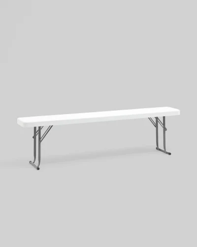 Скамейка складная 152*25*42см, белая УТ000040166 Stool Group, белый/, ножки/металл/серый, размеры - *****