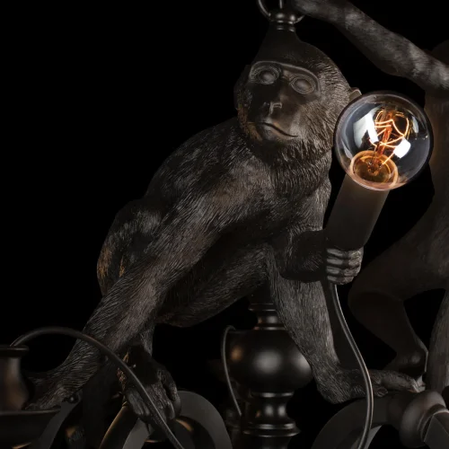Светильник подвесной Monkey 10314 Black LOFT IT без плафона 5 ламп, основание чёрное в стиле современный животные фото 7