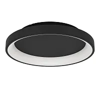 Светильник потолочный LED Loretello 901251 Eglo чёрный на 1 лампу, основание чёрное в стиле современный круглый