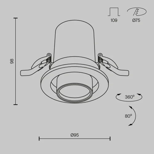 Светильник точечный LED Hidden DL045-01-10W3K-W Maytoni белый на 1 лампу, основание белое в стиле современный хай-тек фото 10