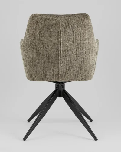 Стул обеденный Enid, серо-зеленый УТ000039276 Stool Group, зелёный/рогожка, ножки/металл/чёрный, размеры - ***** фото 4