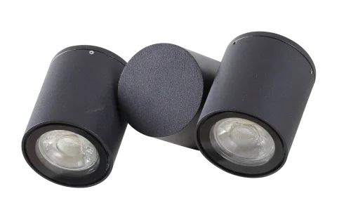 Настенный светильник Wall Street O010WL-02B Maytoni уличный IP54 чёрный 2 лампы, плафон чёрный в стиле современный GU10 фото 2