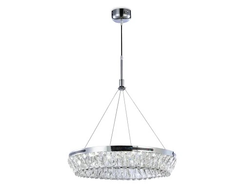 Люстра подвесная LED TR5022 Ambrella light прозрачная на 1 лампа, основание хром в стиле классический современный  фото 5