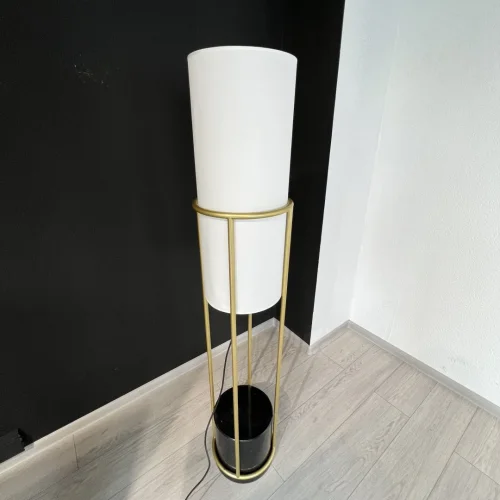 Торшер Delfino 157012-22 ImperiumLoft  белый 1 лампа, основание чёрное золотое в стиле современный
 фото 19