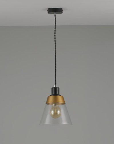 Светильник подвесной Brizzi V2780-1P Moderli прозрачный 1 лампа, основание чёрное в стиле современный  фото 3