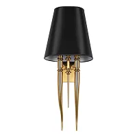 Бра Brunilde 10207W/M Gold LOFT IT чёрный 2 лампы, основание золотое в стиле арт-деко 