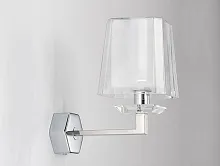Бра 4701/A Newport прозрачный белый 1 лампа, основание хром в стиле современный 