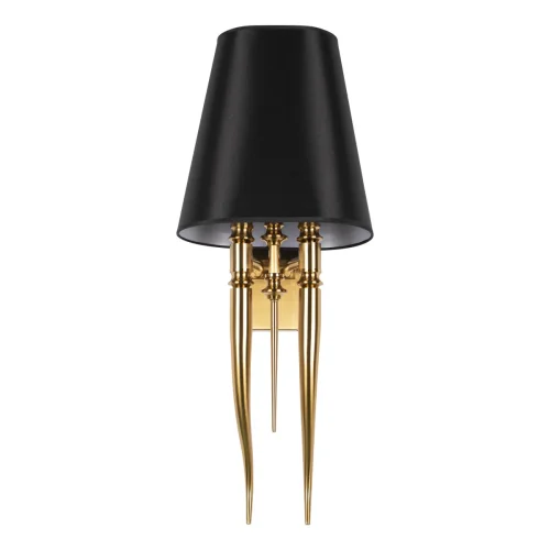 Бра Brunilde 10207W/M Gold LOFT IT чёрный на 2 лампы, основание золотое в стиле арт-деко 