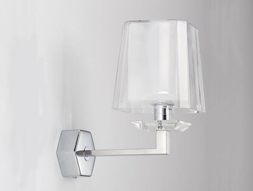 Бра 4701/A Newport прозрачный белый на 1 лампа, основание хром в стиле современный 