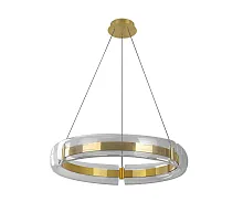 Светильник подвесной ЛЕД с пультом Риколь 08001-70,20 Kink Light прозрачный на 1 лампу, основание бронзовое в стиле современный кольца с пультом