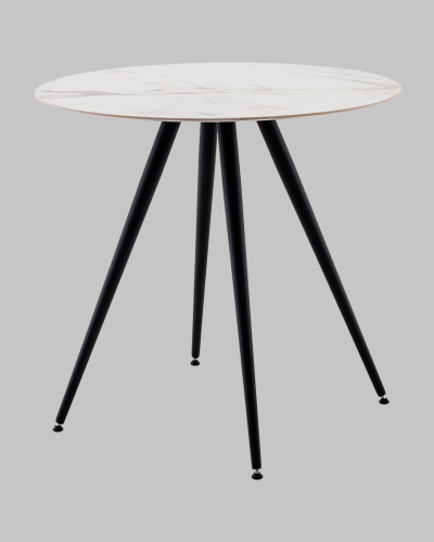 Стол Ники круглый, столешница керамика, Ice Jade 800 УТ000041256 Stool Group столешница белая мрамор из керамика