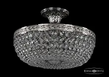 Люстра потолочная хрустальная 19151/35IV Ni Bohemia Ivele Crystal прозрачная на 4 лампы, основание никель в стиле классический sp