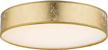 Люстра потолочная LED 15187D1 Globo золотая на 1 лампа, основание золотое в стиле модерн 