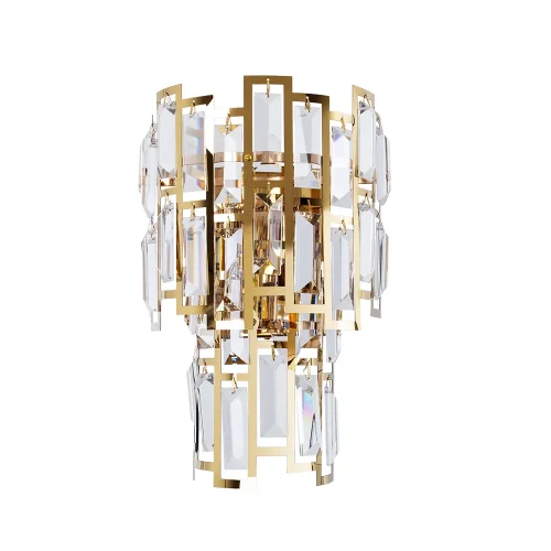 Бра Mintaka A1005AP-2GO Arte Lamp прозрачный на 2 лампы, основание золотое в стиле современный 