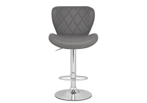 Барный стул Porch gray / chrome 15509 Woodville, серый/искусственная кожа, ножки/металл/хром, размеры - *1100***470*530 фото 2