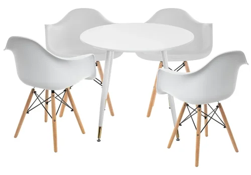 Обеденная группа Амител white / wood 579075 Woodville на 1 , основание в стиле современный 