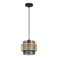 Светильник подвесной Grid A7069SP-1BK Arte Lamp чёрный на 1 лампу, основание чёрное в стиле лофт современный 