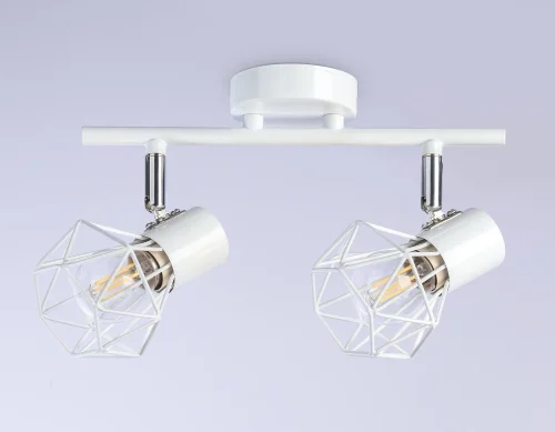Спот с 2 лампами TR8628 Ambrella light белый E27 в стиле современный хай-тек фото 4
