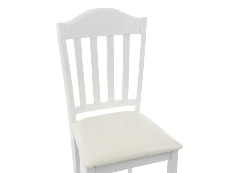 Cтул Миди уайт 11005 Woodville, белый/искусственная кожа, ножки/дерево/белый, размеры - ****430*470 фото 3