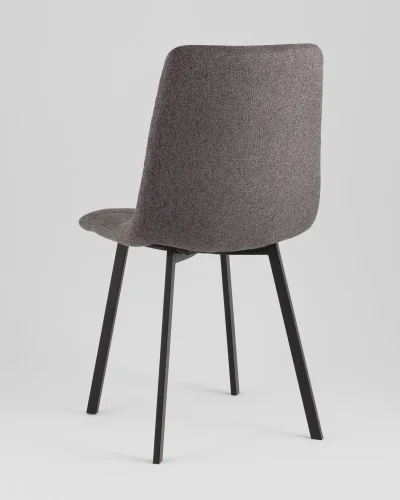 Стул Chilly, рогожка Lumos, темно-серый, сиденье УТ000039783 Stool Group, серый/рогожка, ножки/металл/чёрный, размеры - ***** фото 4