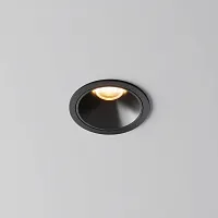 Светильник точечный LED Alfa LED DL043-01-10W2.7K-RD-B Maytoni чёрный на 1 лампу, основание чёрное в стиле современный хай-тек круглый
