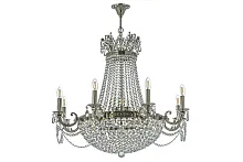 Люстра хрустальная подвесная Lodi E 1.6.8.600 N Dio D'Arte без плафона прозрачная на 8 ламп, основание никель в стиле классический Люстра хрустальная подвесная Lodi E 1.6.8.600 N Dio D'Arte без плафона прозрачная на 8 ламп, основание никель в стиле классический