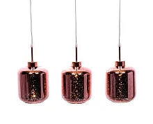 Светильник подвесной Alacosmo LDP 6811-3 R.GD Lumina Deco розовый 3 лампы, основание розовое в стиле современный 