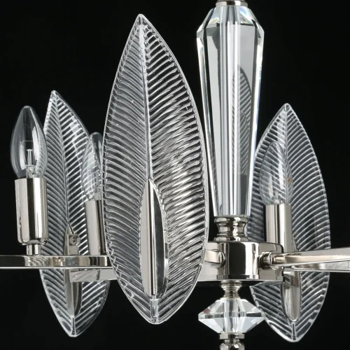 Люстра подвесная Сабрина 336012806 MW-Light прозрачная на 6 ламп, основание никель в стиле современный фото 6 Люстра подвесная Сабрина 336012806 MW-Light прозрачная на 6 ламп, основание никель в стиле современный фото 6
