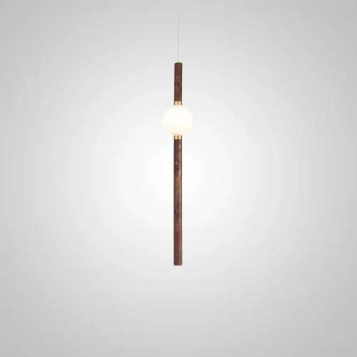 Светильник подвесной CORNELL L64 nut 4000К 187960-23 ImperiumLoft белый коричневый 1 лампа, основание коричневое в стиле современный 