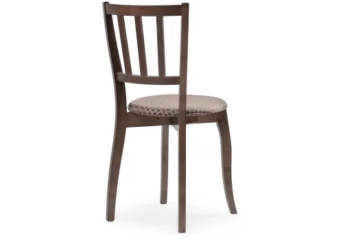 Деревянный стул Айра орех / коричневый 450678 Woodville, коричневый/ткань, ножки/массив бука/орех, размеры - ****400*480 фото 4