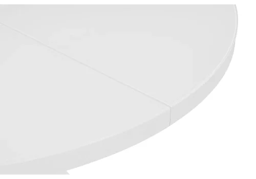 Стеклянный стол Веллор 100(135)х100х78 белый 502176 Woodville столешница белая из стекло фото 6