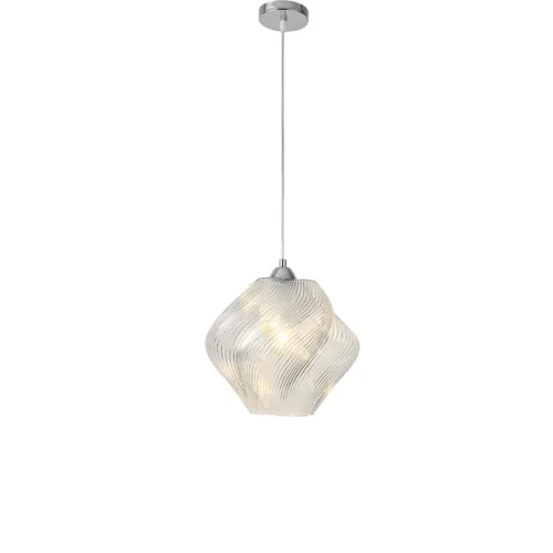 Светильник подвесной Tide 8288/1A Lumion прозрачный на 1 лампу, основание хром в стиле современный фото 6