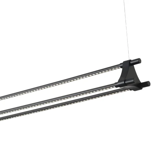 Светильник подвесной LED CLT 071C L1400 BL Crystal Lux чёрный на 3 лампы, основание чёрное в стиле современный линейный фото 5
