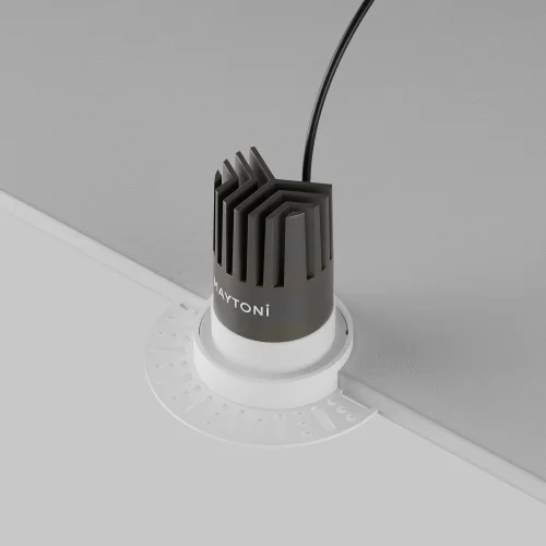 Светильник точечный LED Dip DL119-10W-3K-TRS-W Maytoni белый на 1 лампу, основание белое в стиле современный хай-тек круглый для затирки фото 8