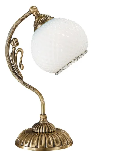 Настольная лампа P 8600 P Reccagni Angelo белая 1 лампа, основание античное бронза латунь металл в стиле классический  фото 2
