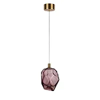 Светильник подвесной Gemme 7113/4LB Odeon Light бордовый на 1 лампу, основание бронзовое в стиле современный классический выдувное Светильник подвесной Gemme 7113/4LB Odeon Light бордовый на 1 лампу, основание бронзовое в стиле современный классический выдувное