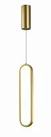 Светильник подвесной LED 0878PL-18GD Milosh Tendence матовый золото на 1 лампу, основание матовое золото в стиле современный 